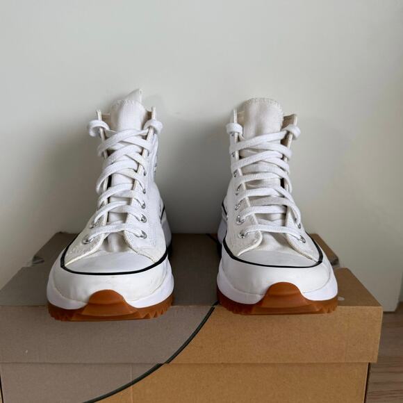 Converse Chuck Taylor Run Hike Platform White Sneakers- Men  5.5 - Women 7